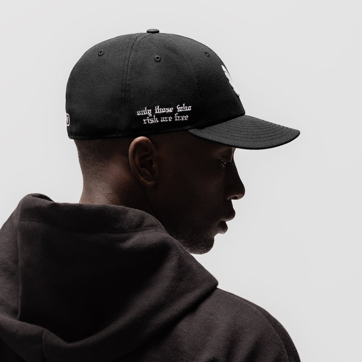 New Era® 59Fifty® Low Profile Hat - Black/White "Wings"