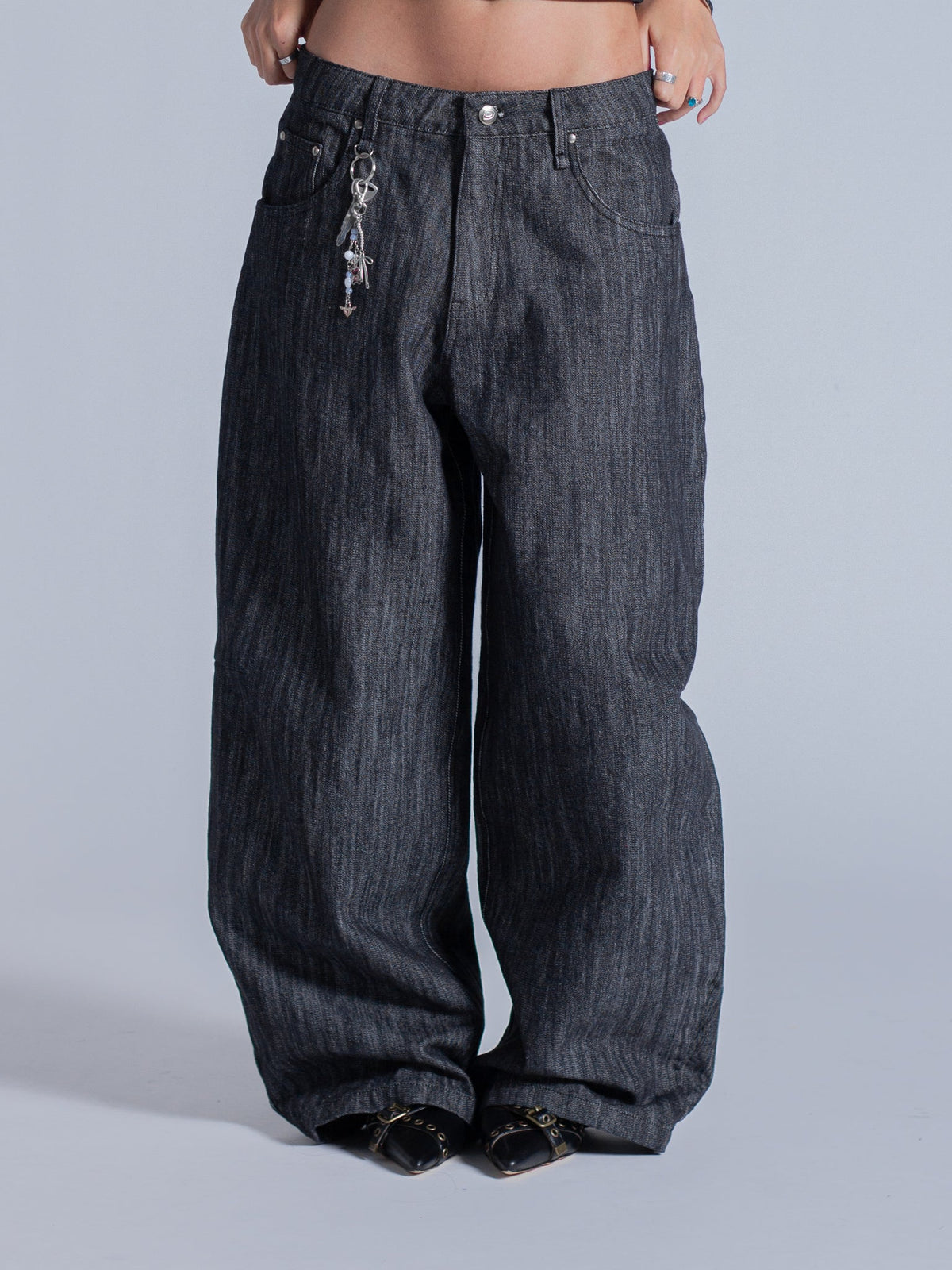DRIFT RAW DENIM JEANS - BLACK