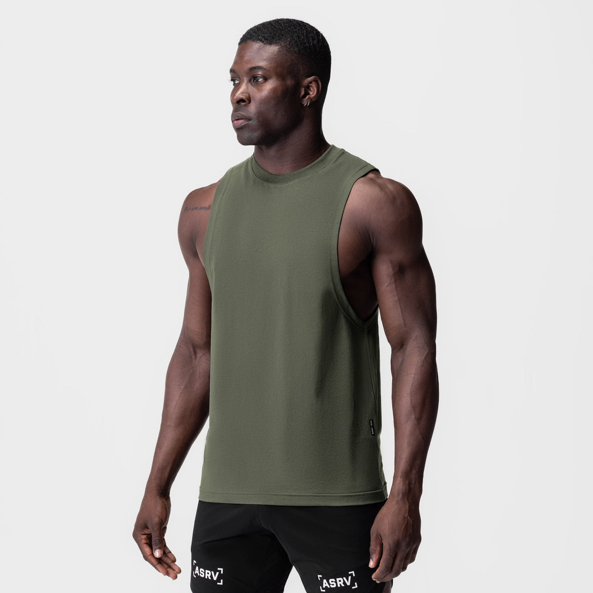 0926. Supima® Muscle Tank - Olive