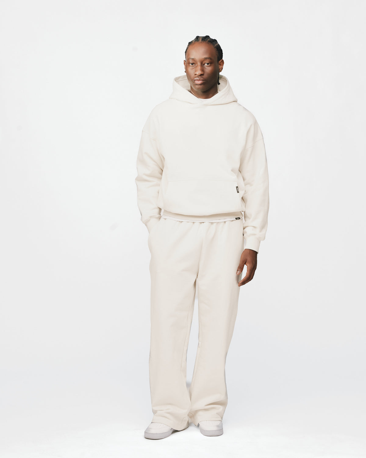 Drop Shoulder Hoodie - Oyster