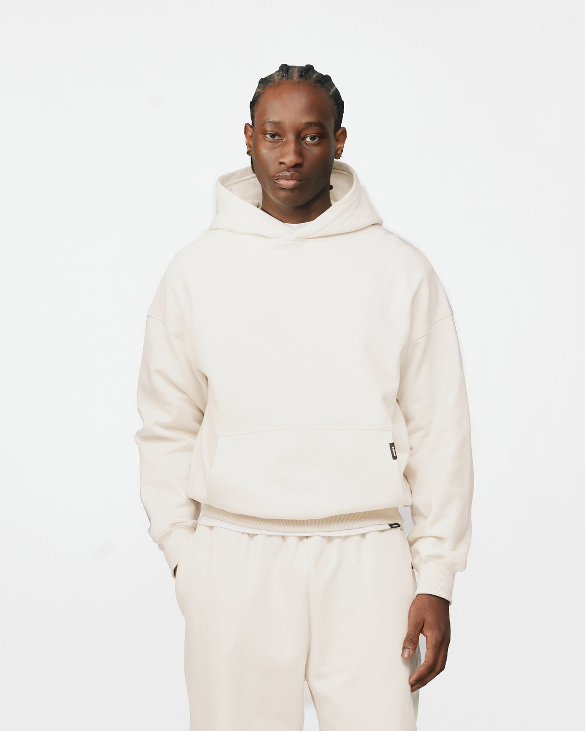 Drop Shoulder Hoodie - Oyster