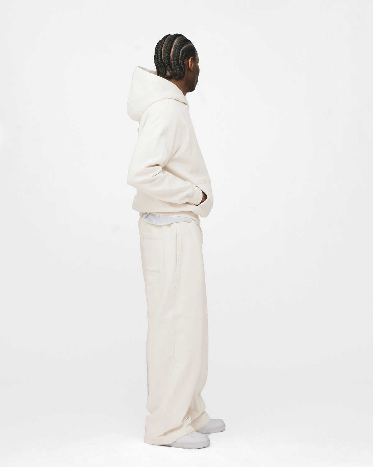 Drop Shoulder Hoodie - Oyster