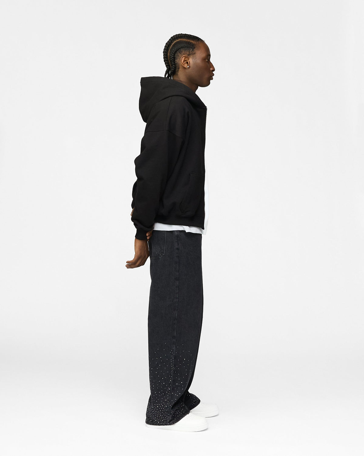 Machine Zip Hoodie - Black