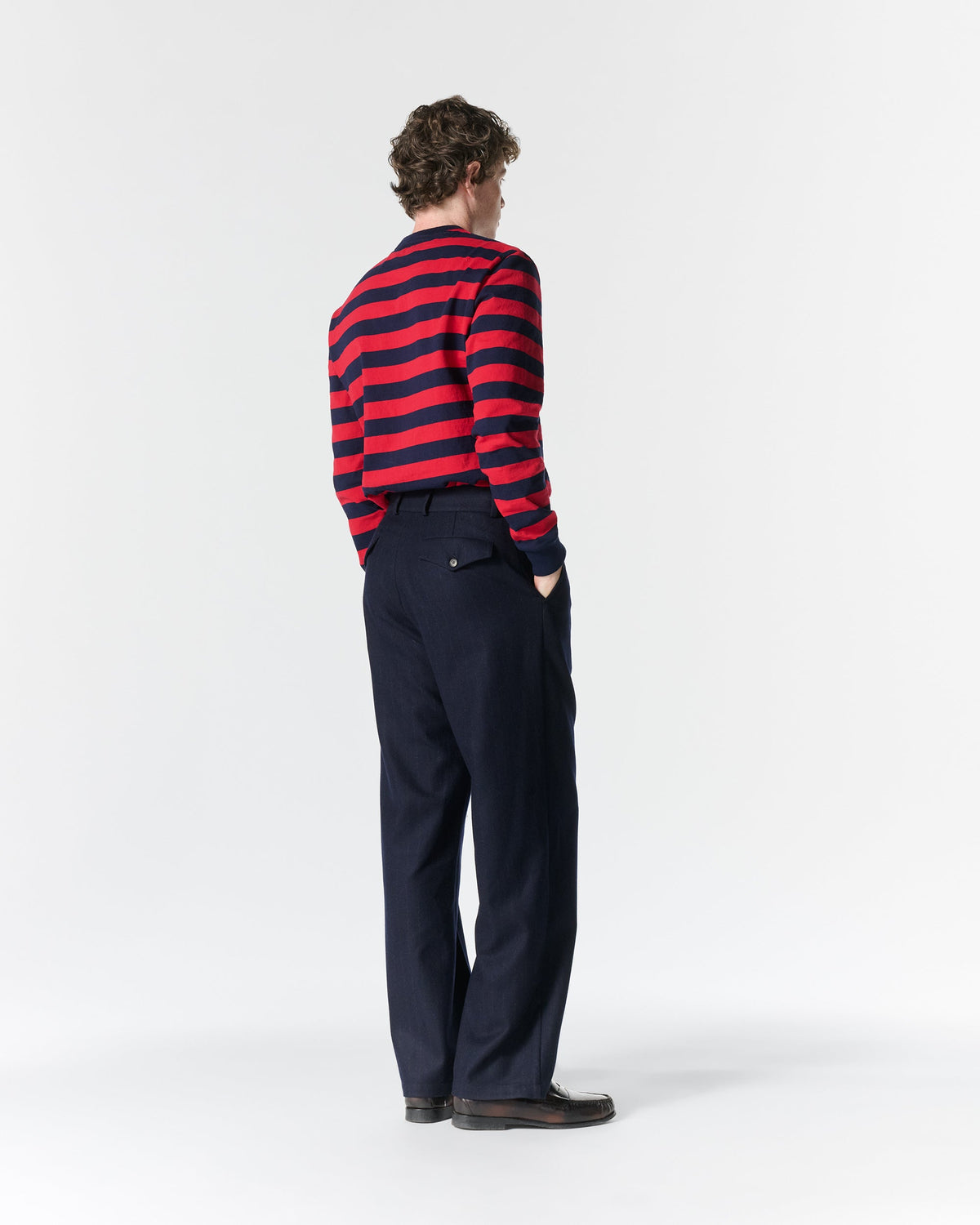 Flat Front Wool Trouser