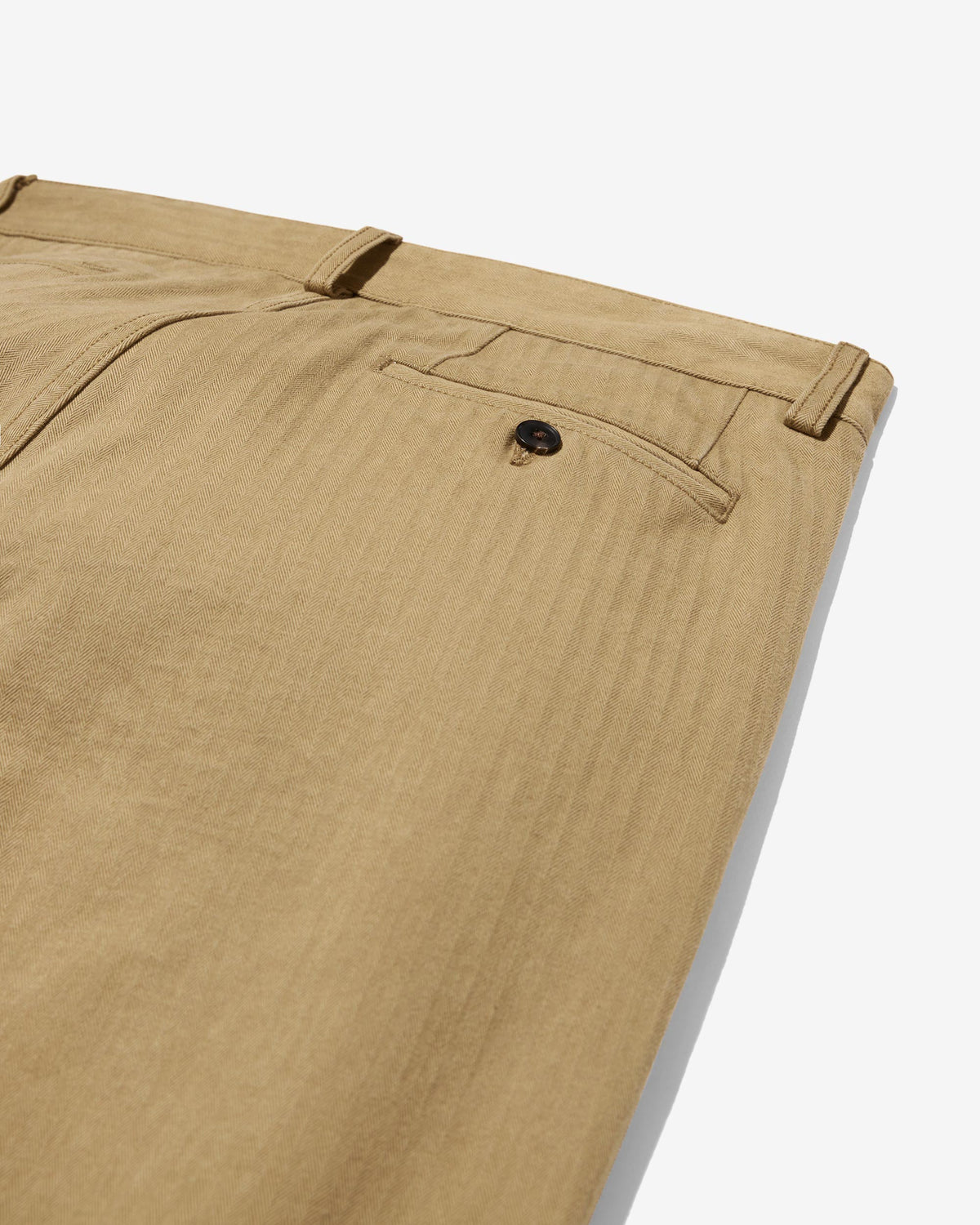 Double-Pleat Herringbone Pant