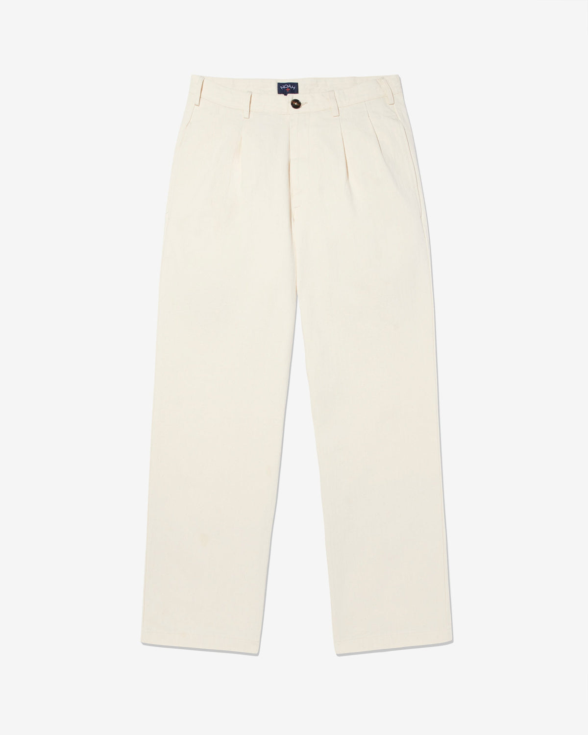 Classic Double-Pleat Herringbone Pant