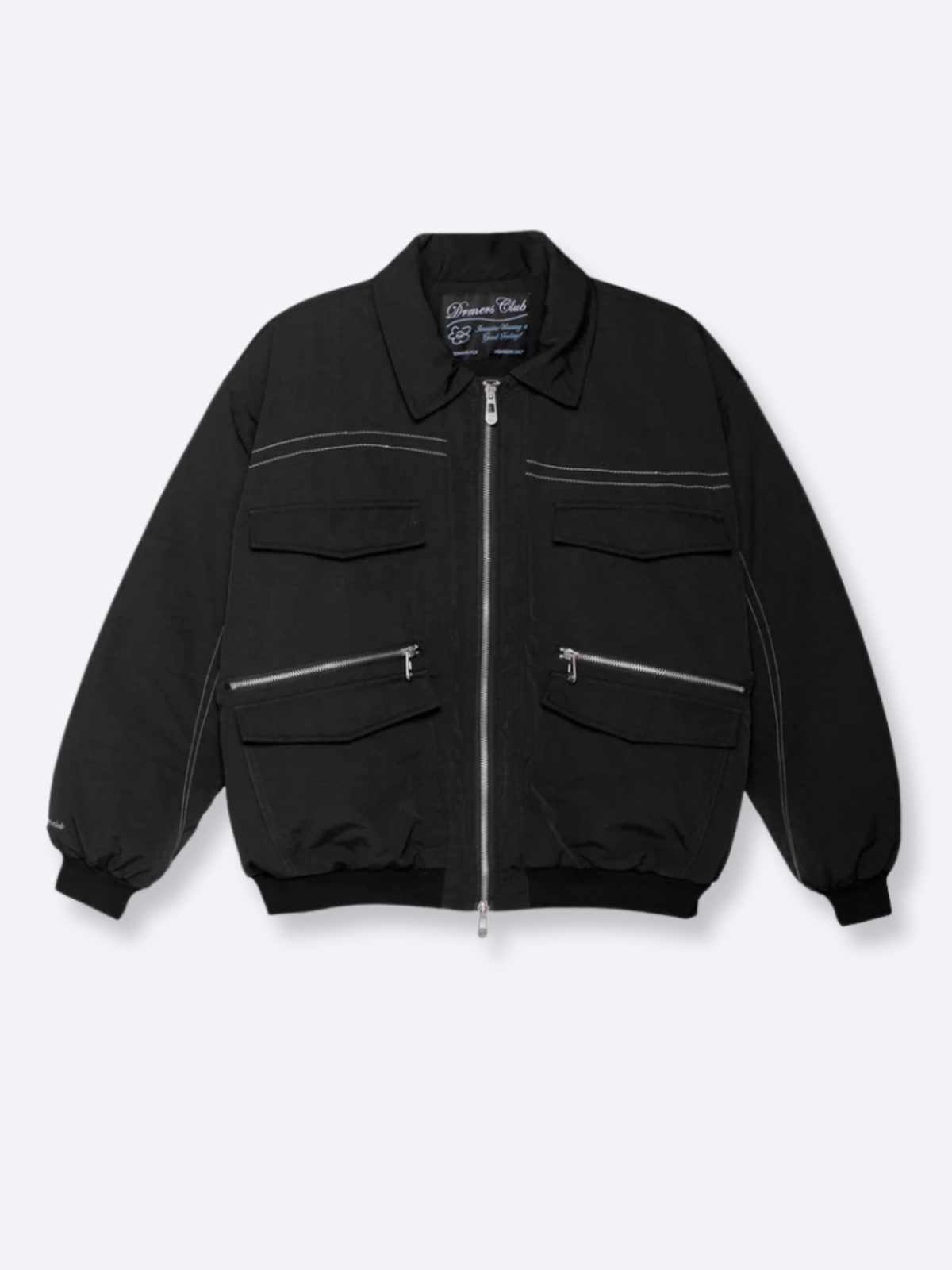 PADDED BOMBER JACKET - BLACK