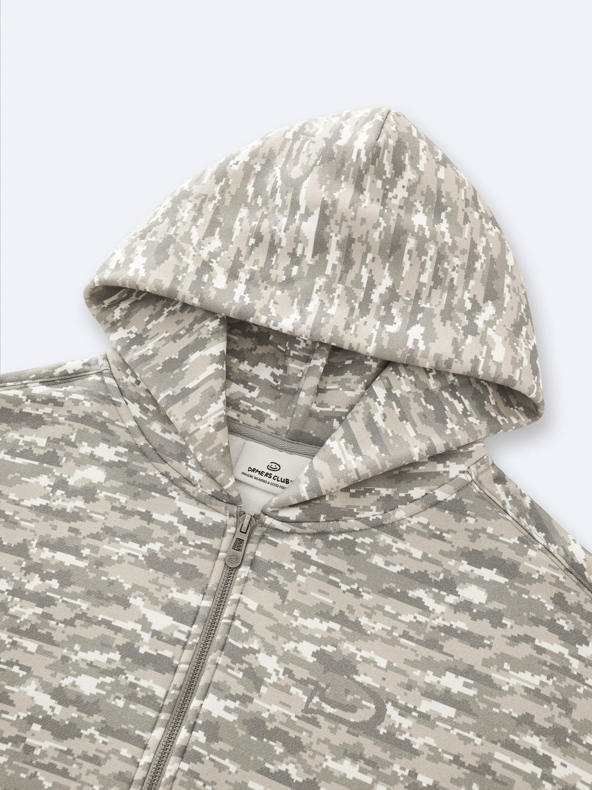 DIGITAL CLOUD CAMO ZIP UP - GREEN