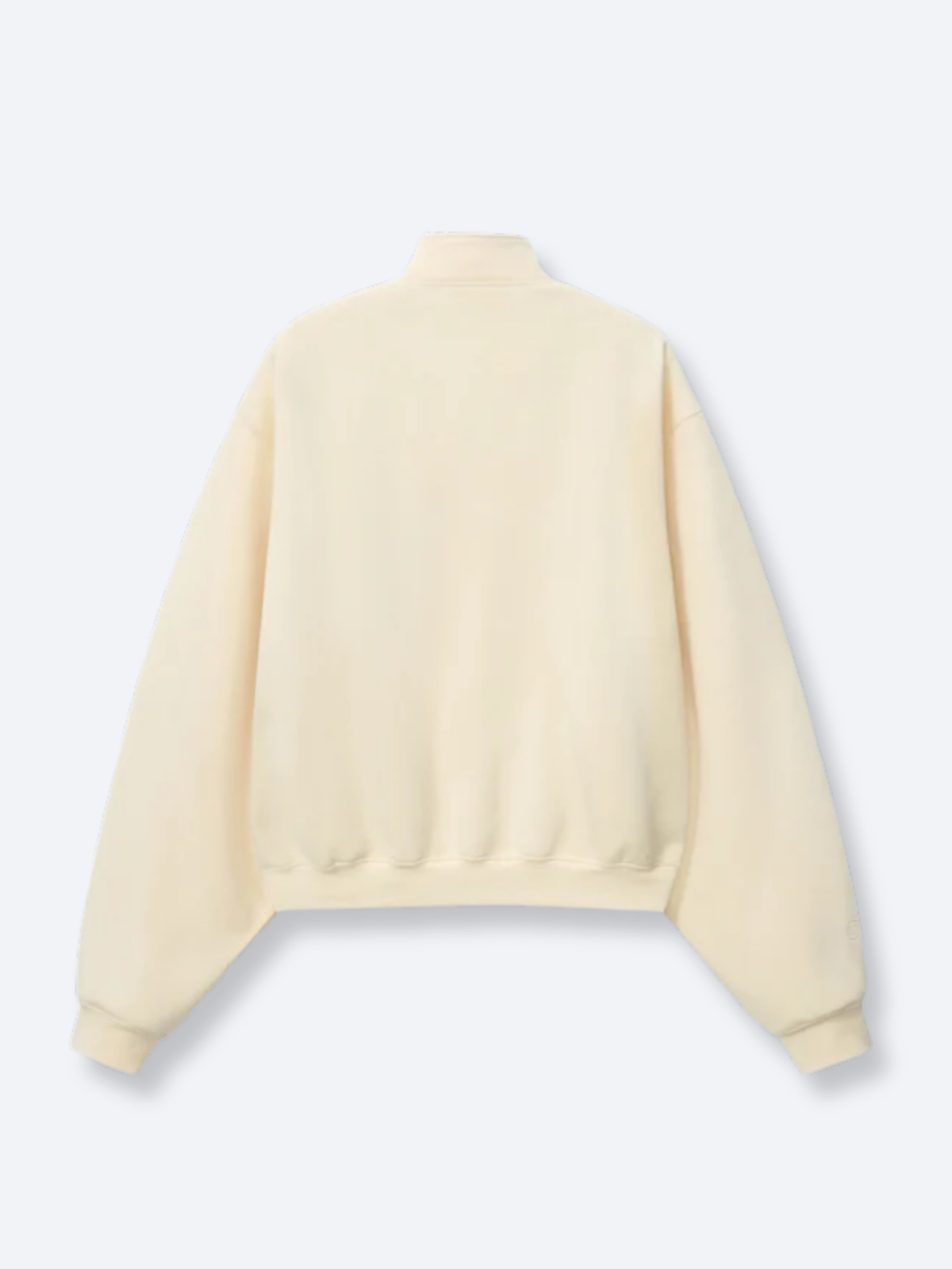 SIGNATURE BASIC QUARTER ZIP - CREAM