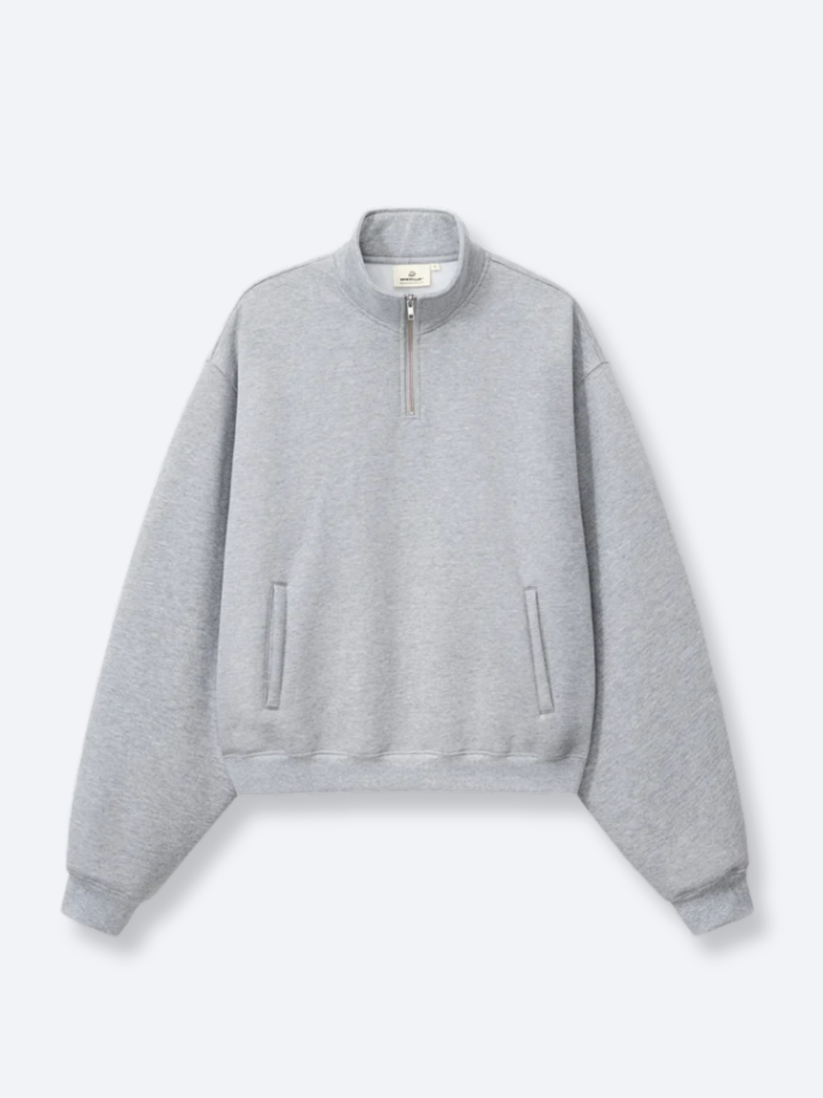 SIGNATURE BASIC QUARTER ZIP - GREY
