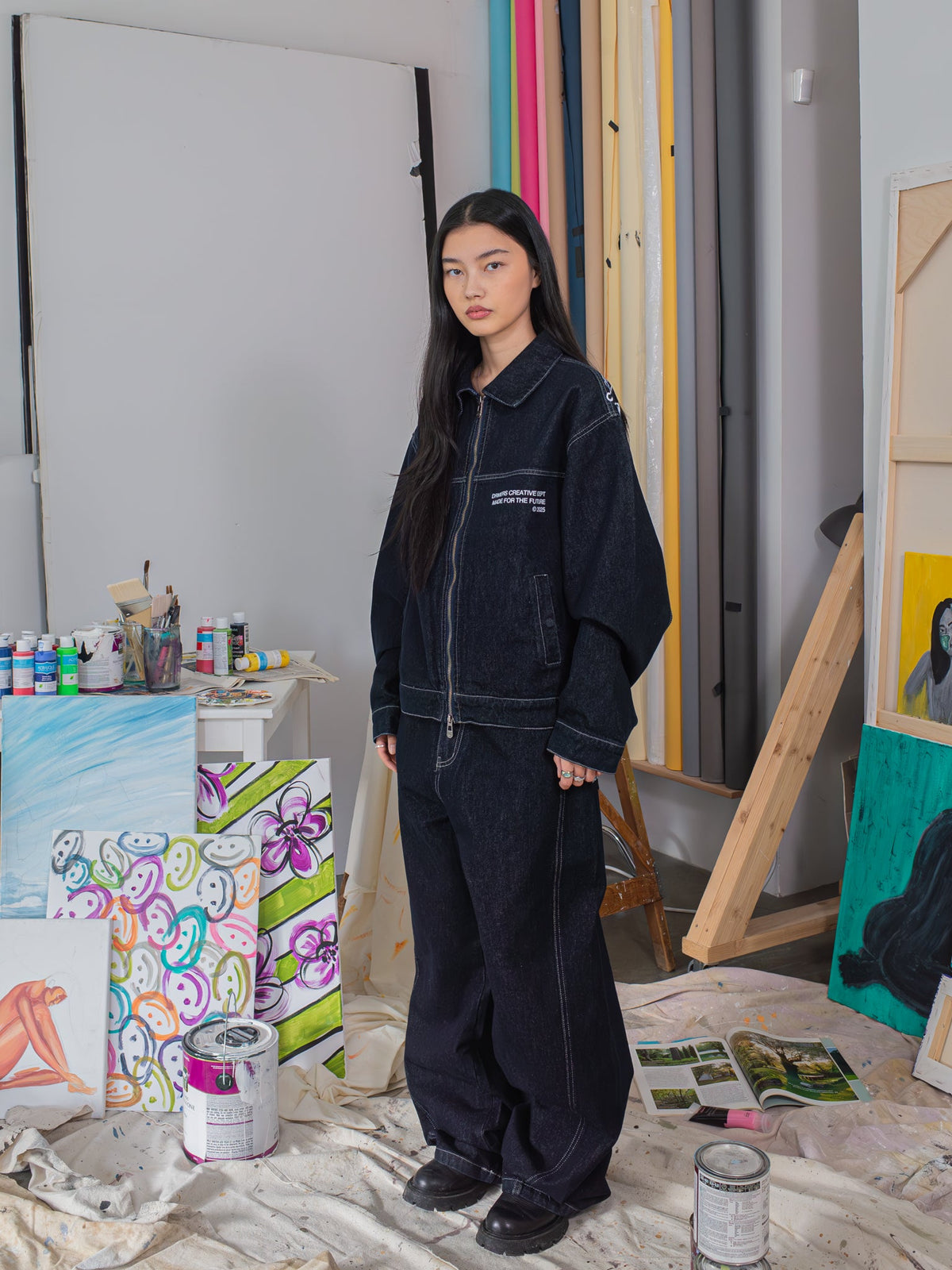 CREATIVE DEPT DENIM WORK JACKET - INDIGO