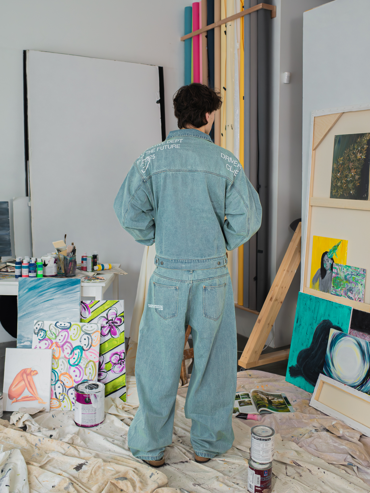 CREATIVE DEPT DENIM WORK JACKET - BLUE