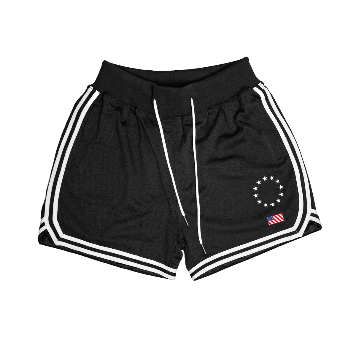 Retro National Mesh Shorts - Black