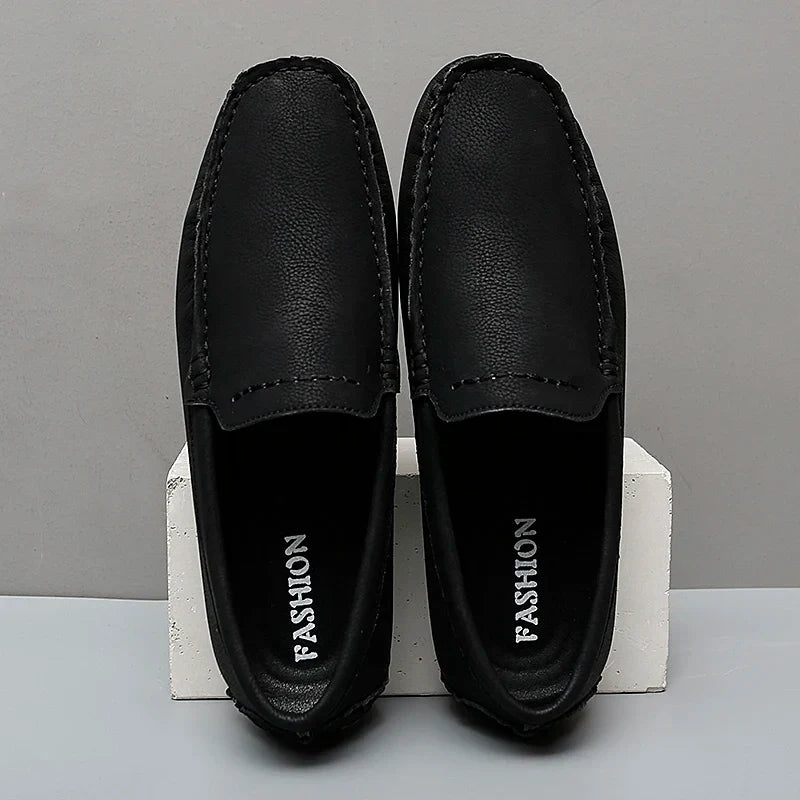 Men's Genuine Leather Slip-On Loafers