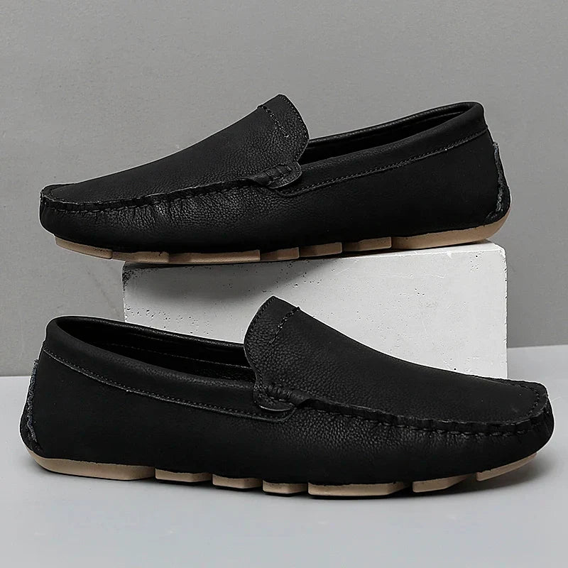 Men's Genuine Leather Slip-On Loafers