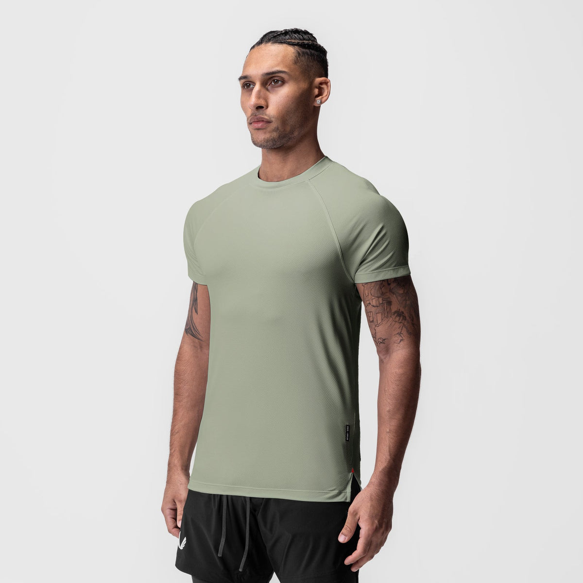 0918. AeroSilver® Fitted Tee - Sage