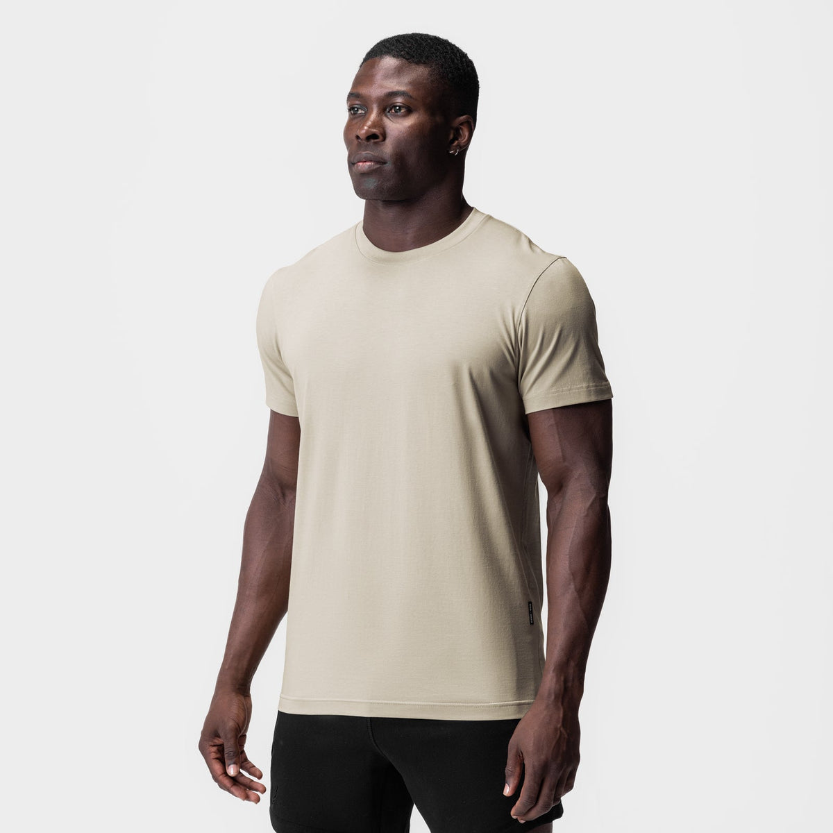 0923. Supima® Essential Tee - Sand Smoke