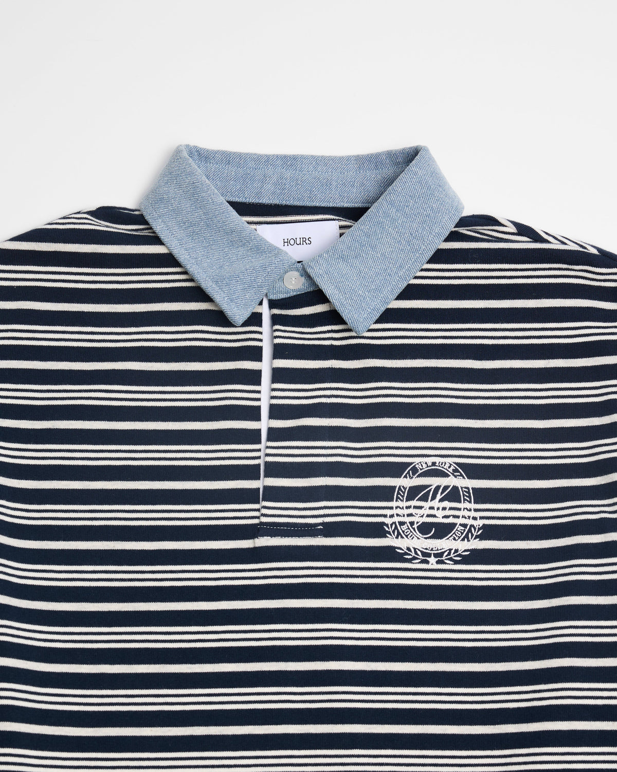 Striped Polo Shirt - Navy