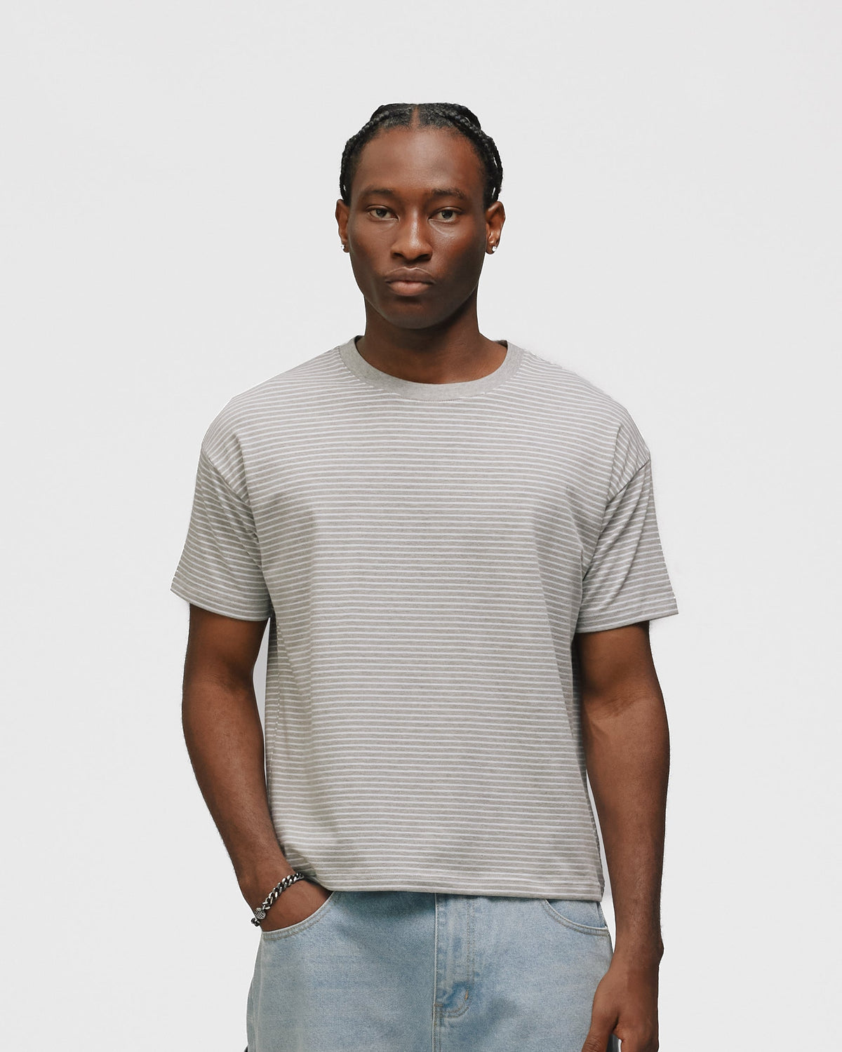 Striped T-Shirt - Grey
