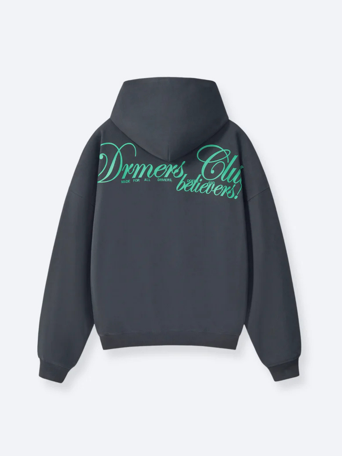 SCRIPT TEXT HOODIE - FADED BLACK