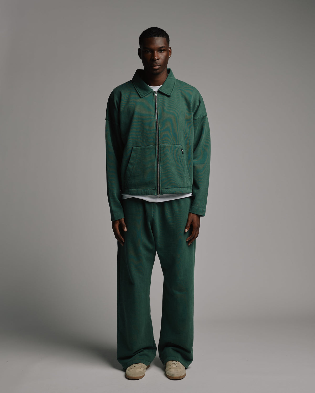 Collared Full Zip - Vintage Green