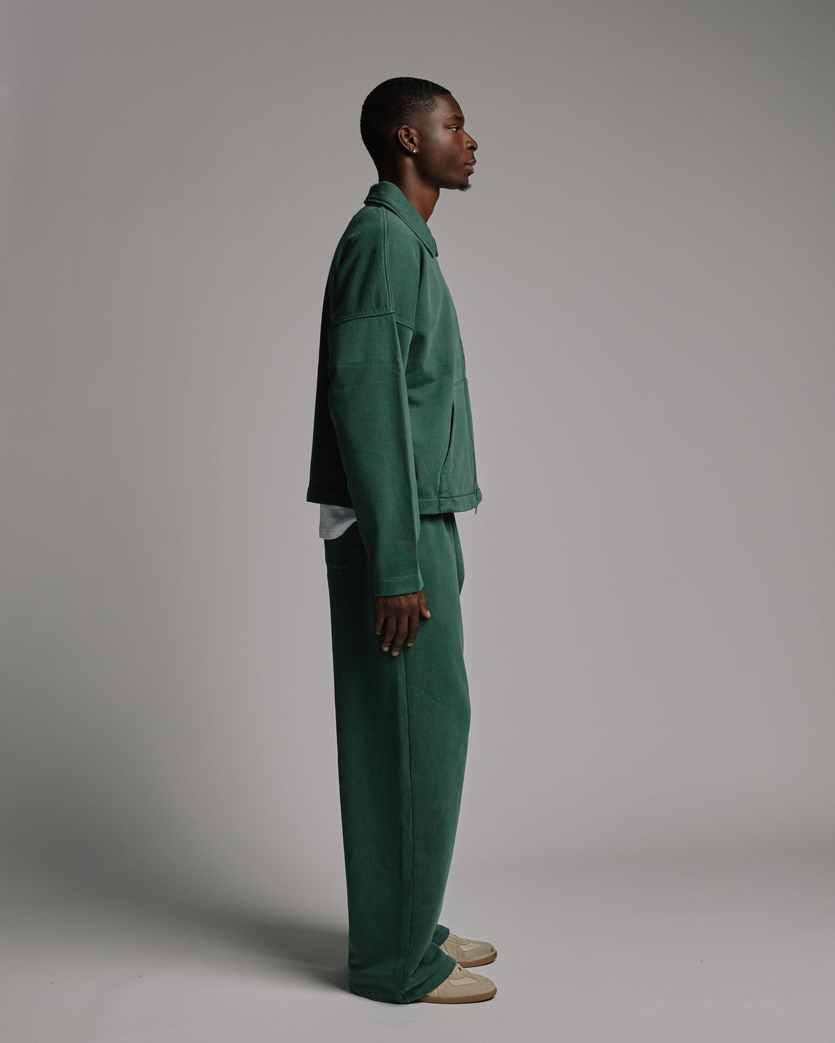 Collared Full Zip - Vintage Green