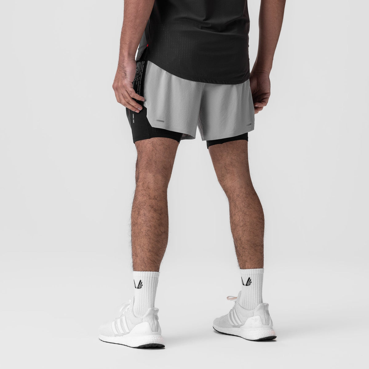 0953. Aerotex™ Hybrid Liner Short - Slate Grey/Black