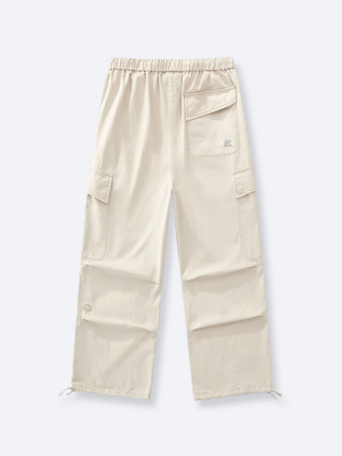 SMILEY LOGO PARACHUTE PANTS - LIGHT BEIGE