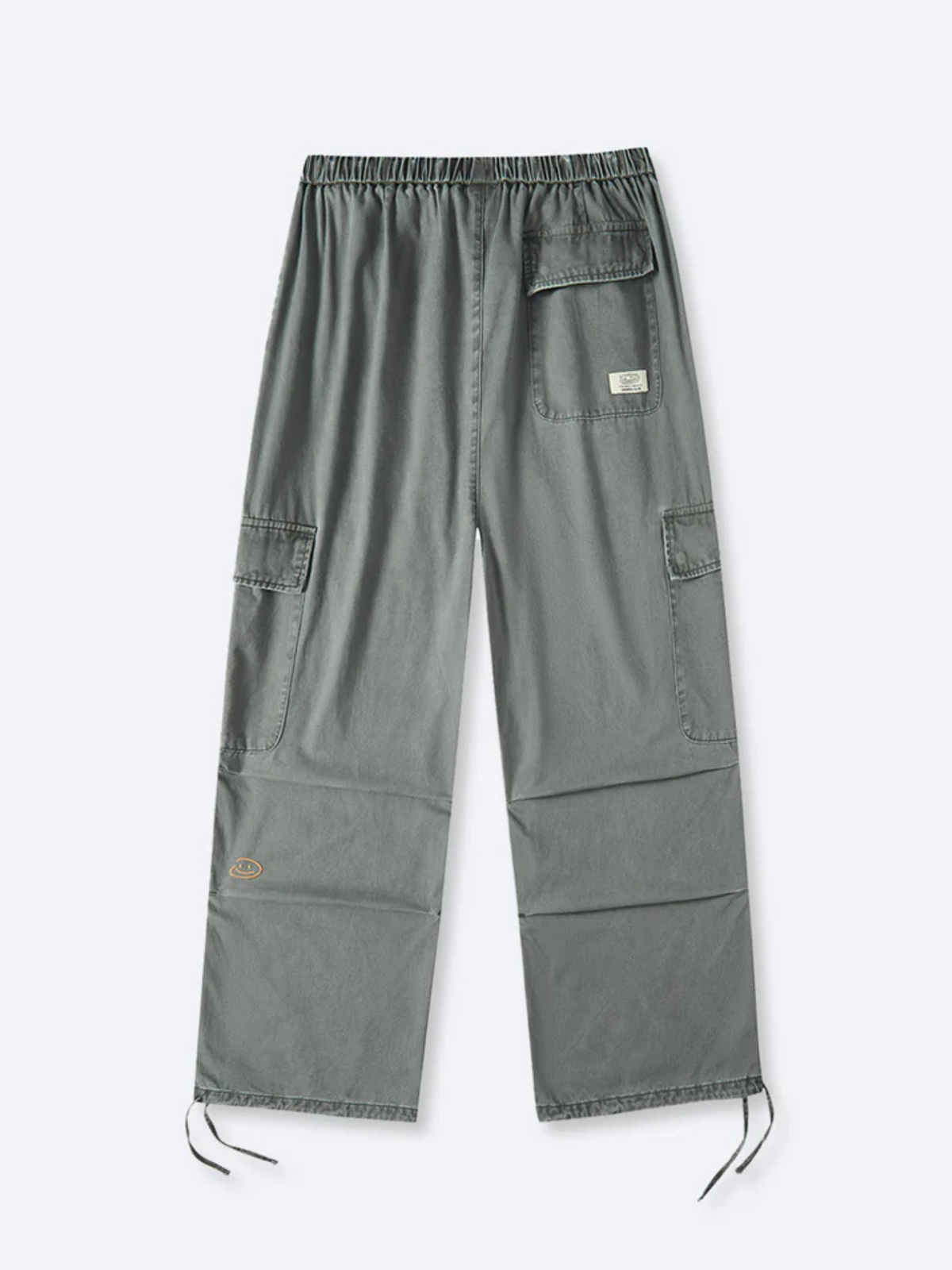 SMILEY LOGO PARACHUTE PANTS - SAGE