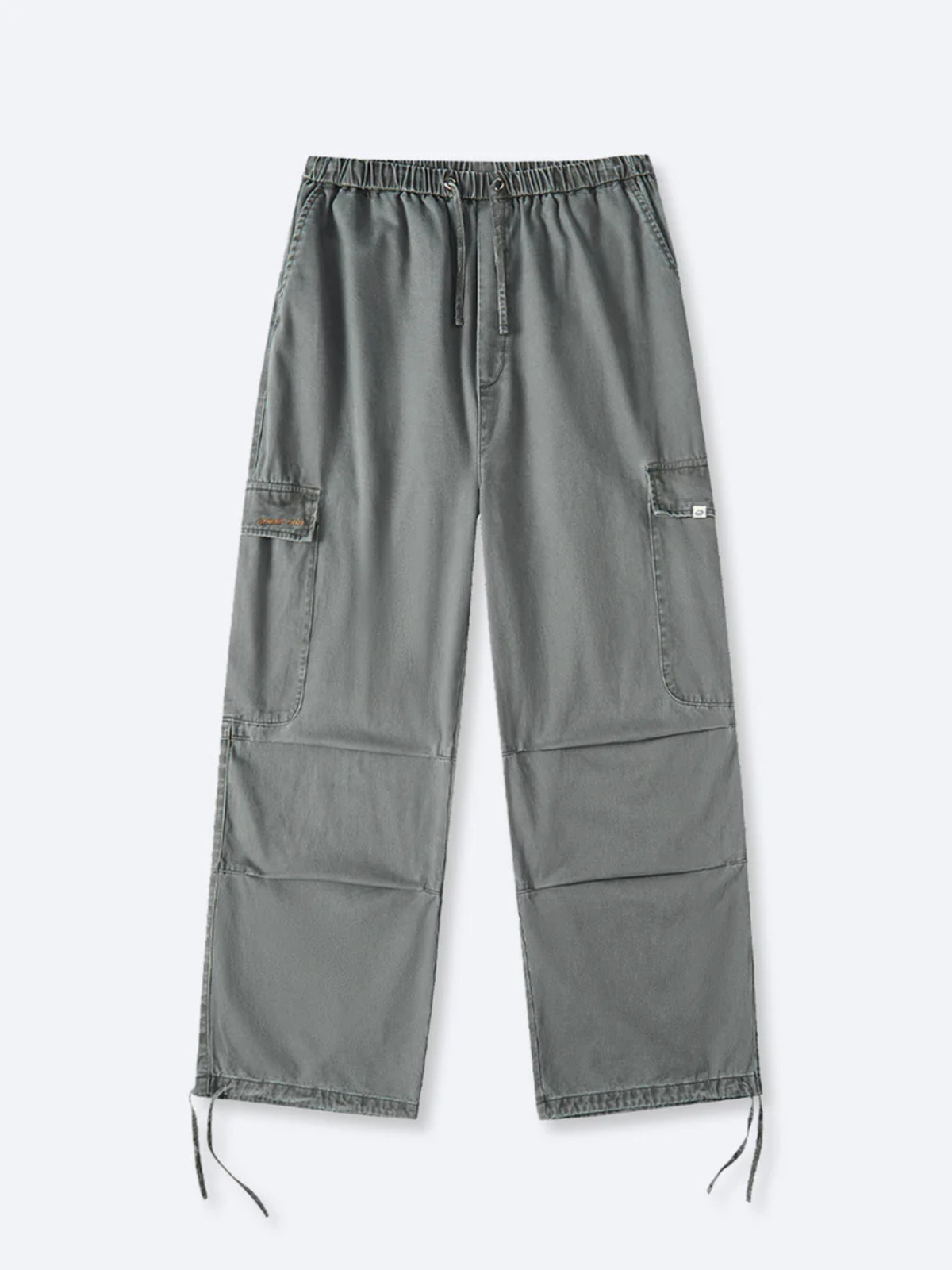 SMILEY LOGO PARACHUTE PANTS - SAGE
