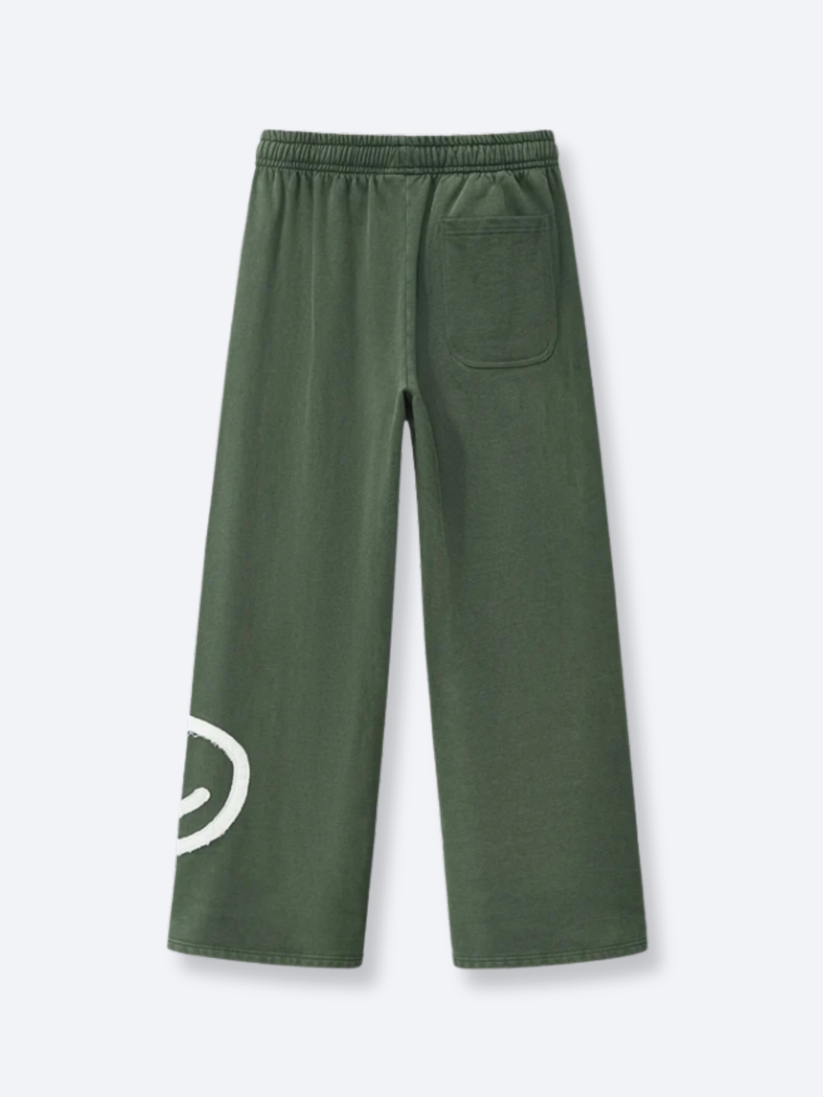 SMILEY PATCH SWEATPANTS - FADED PINE