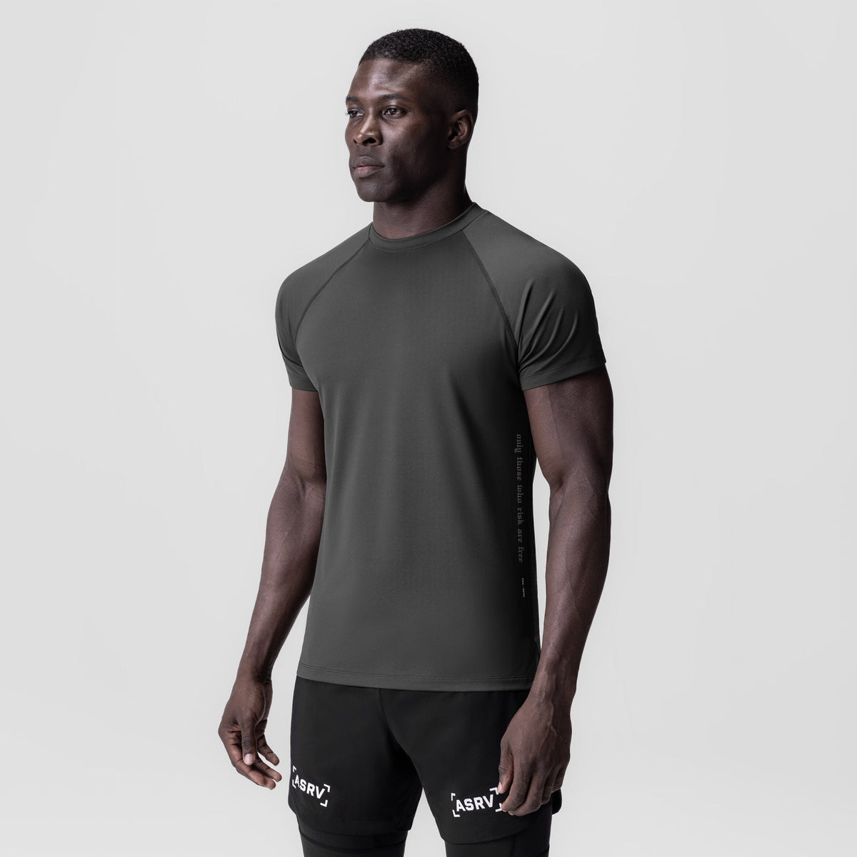 0839. 3D-Lite® 2.0 Lycra® Fitted Tee - Space Grey "OTWR"