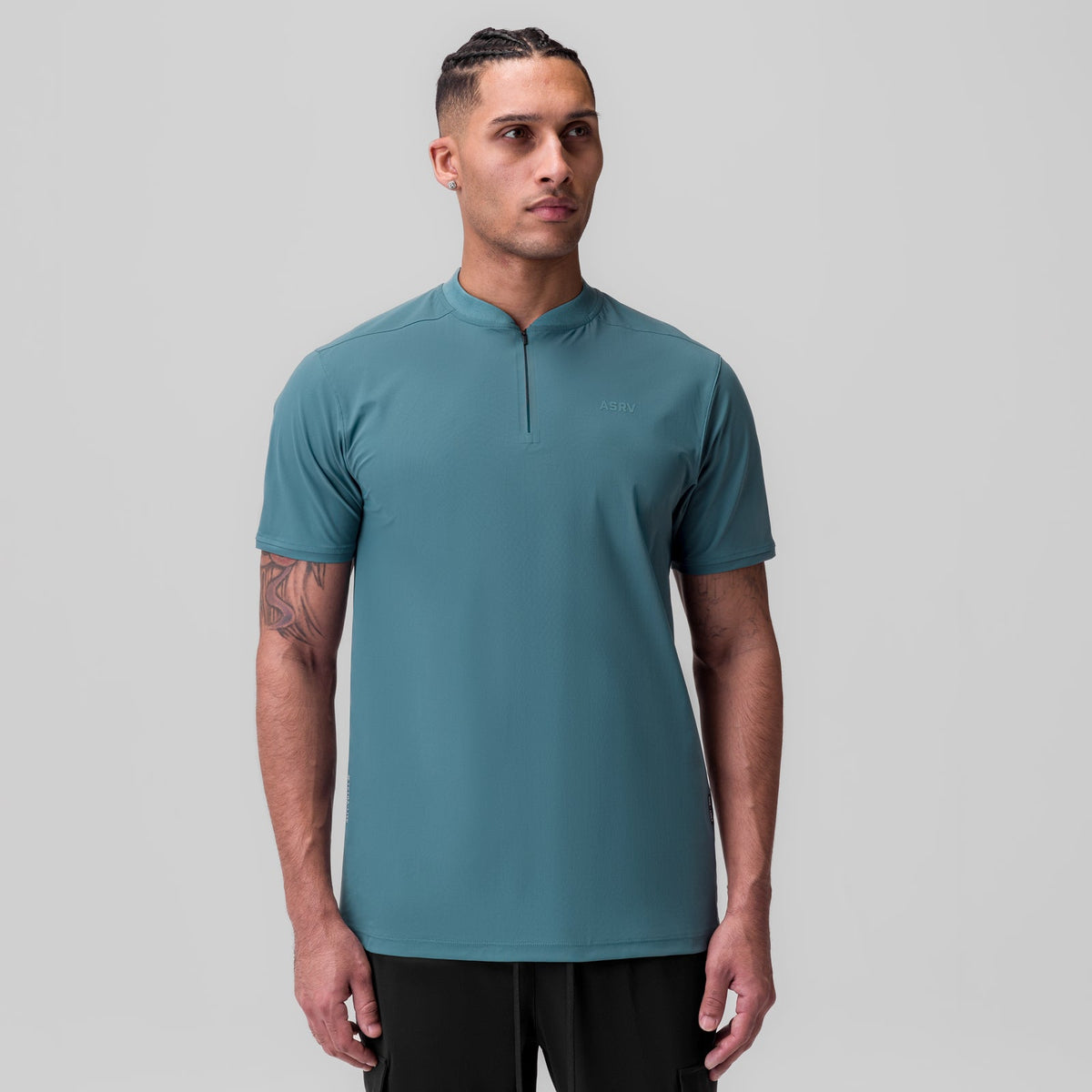 1087. Tetra-Lite® Ice Zip Tee - Storm
