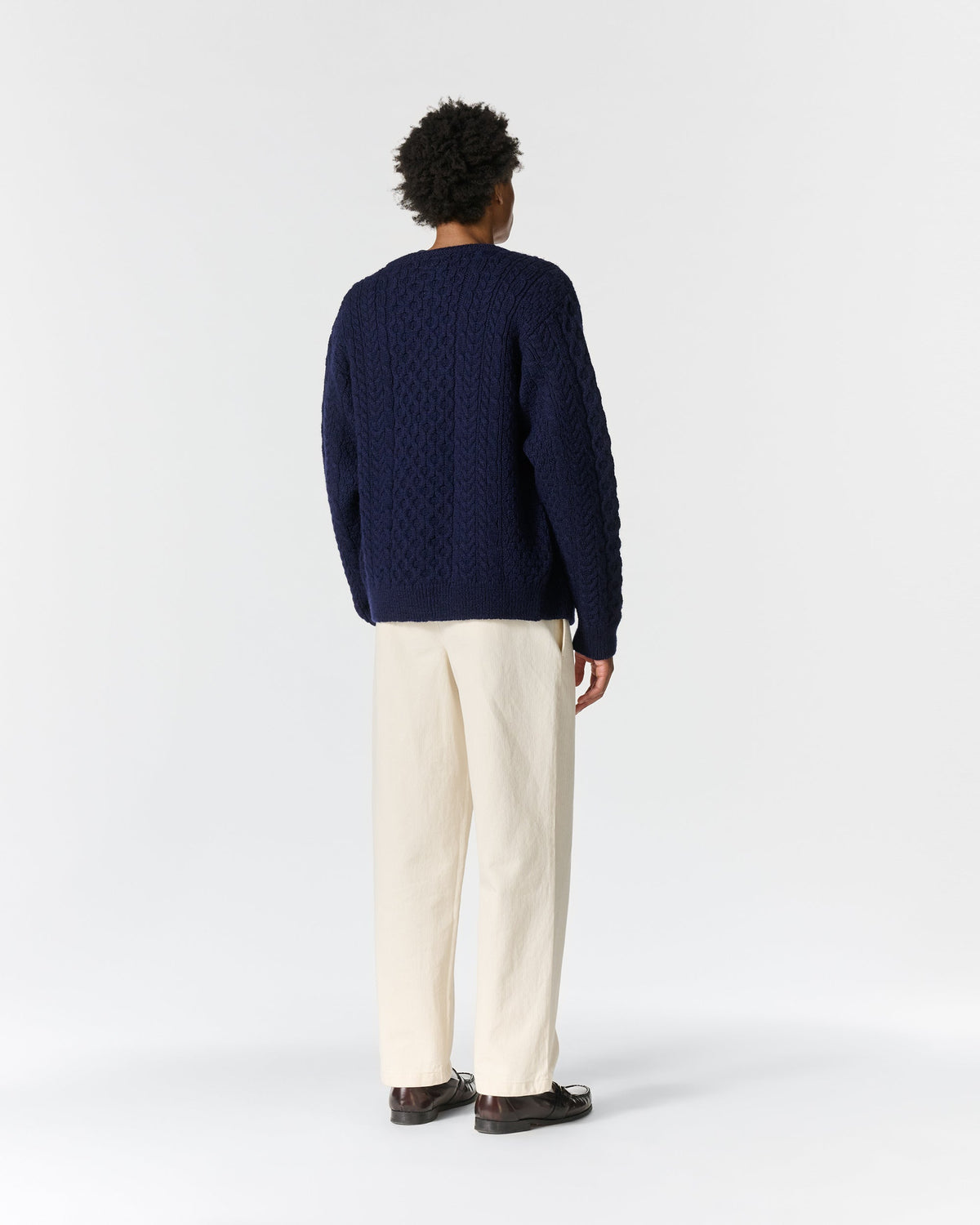 Wool Fisherman Cardigan