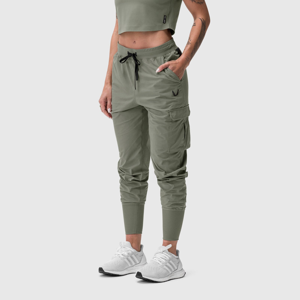 W032. Tetra-Lite® Cargo High Rib Jogger - Sage