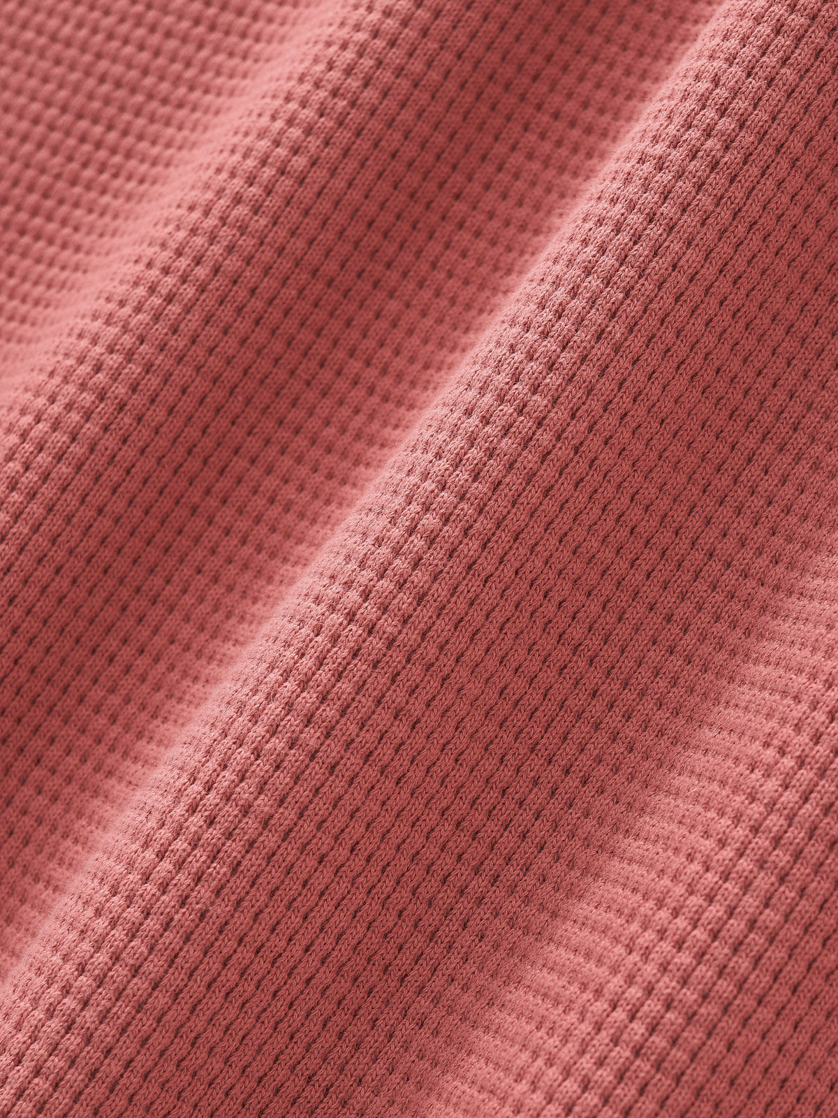 WAFFLE ZIP HOODIE - SALMON
