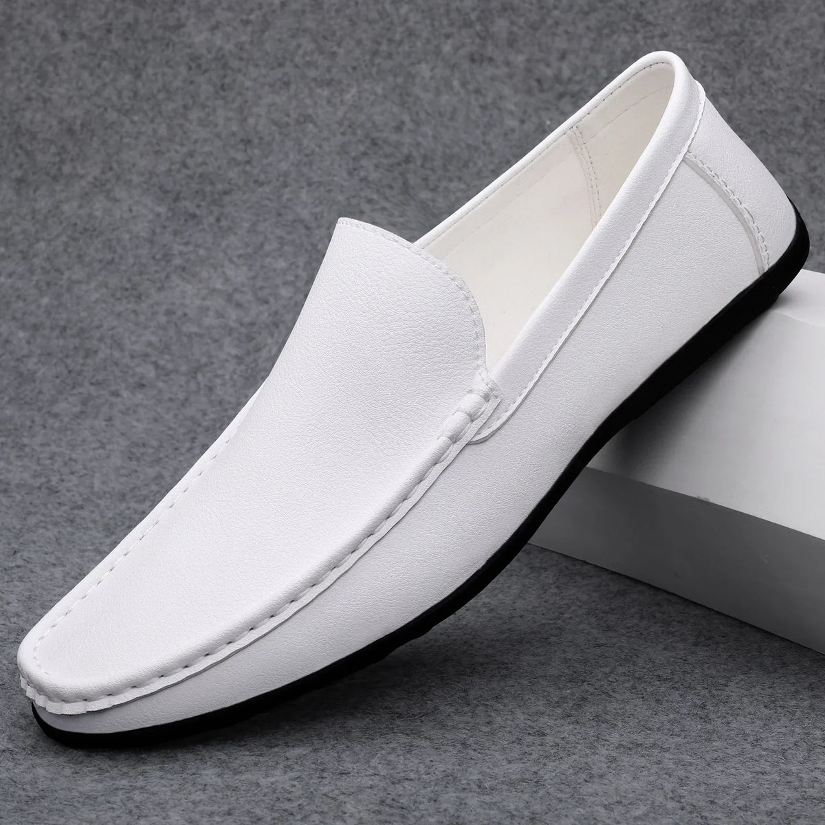 Men's Breathable Leather Driving Loafers