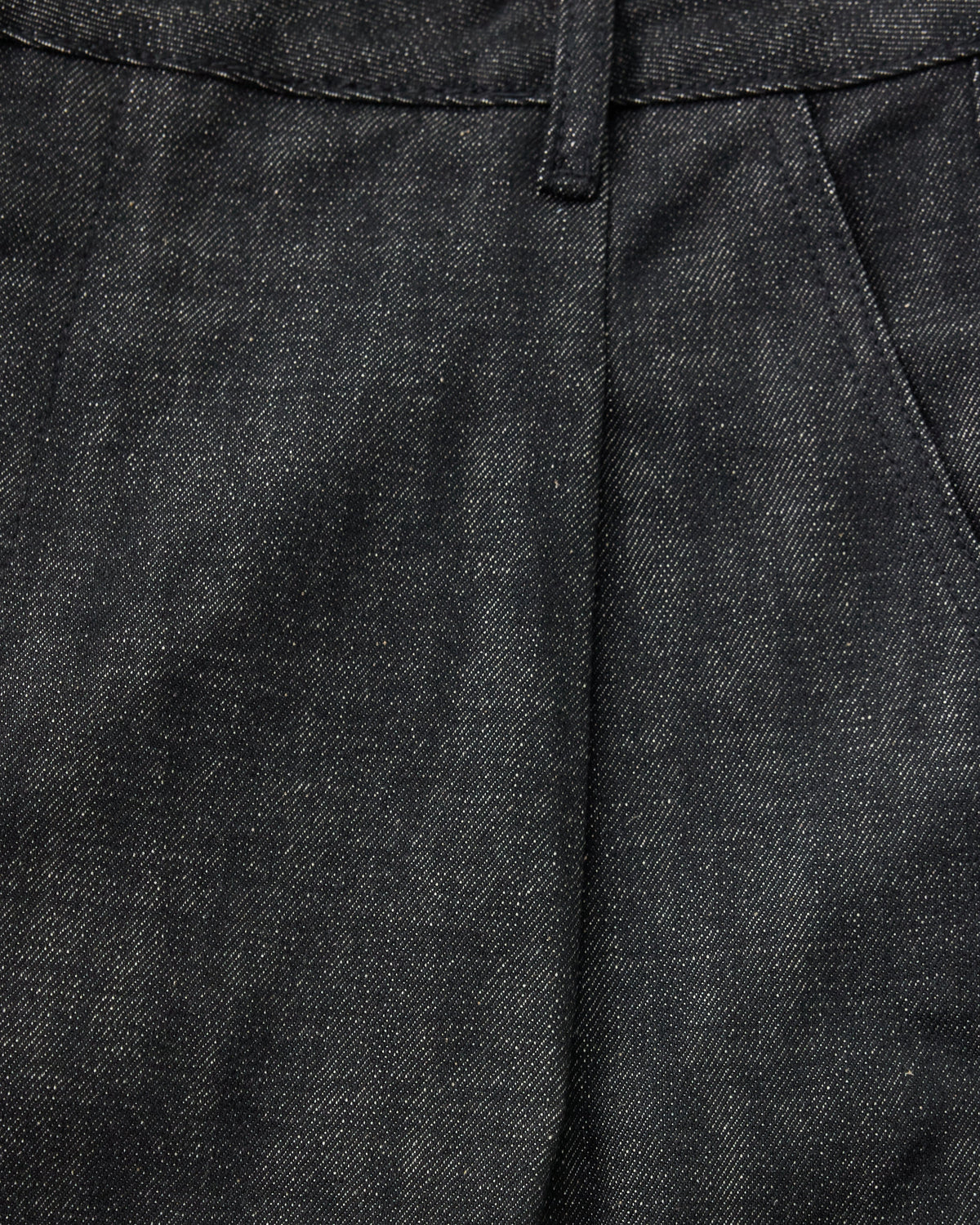 Raw Denim Shorts - Black
