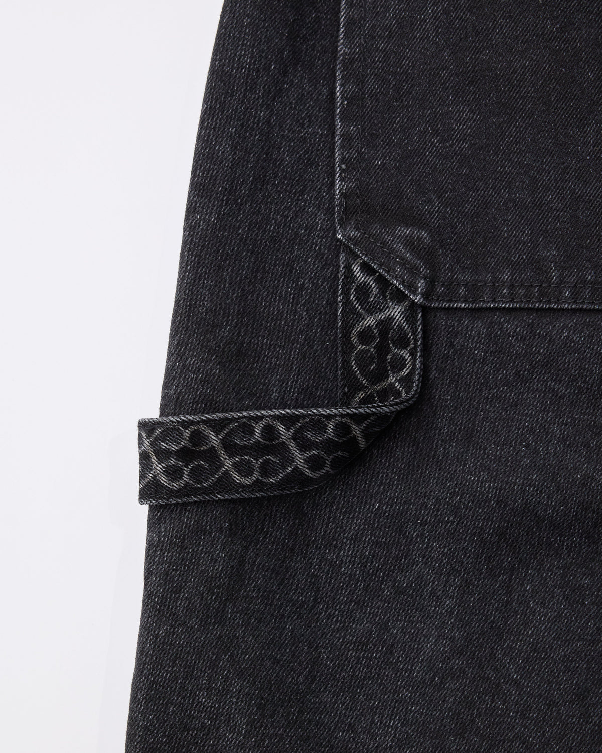 Baggy Denim Shorts - Washed Black