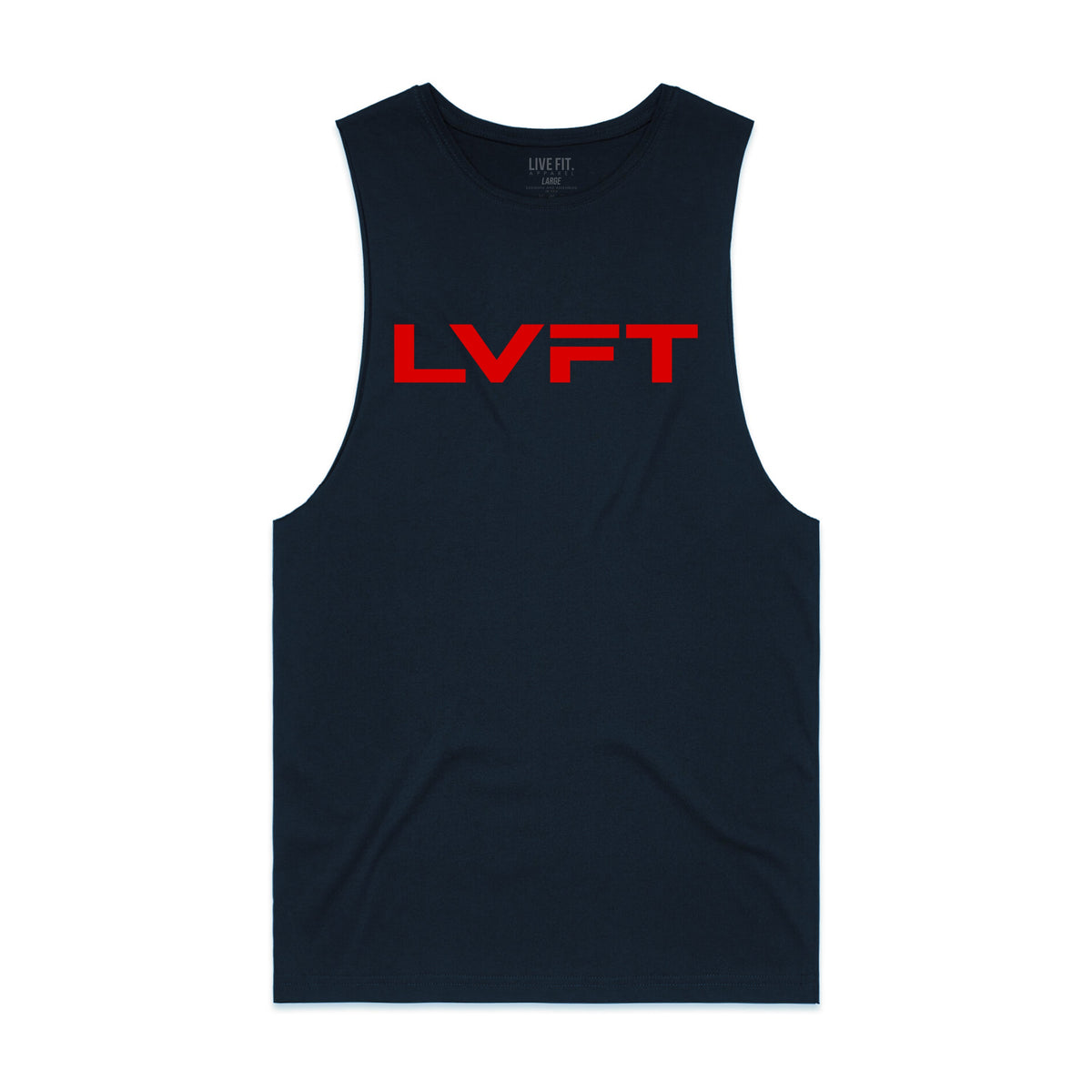 Raw Slate Tank - Navy/Red