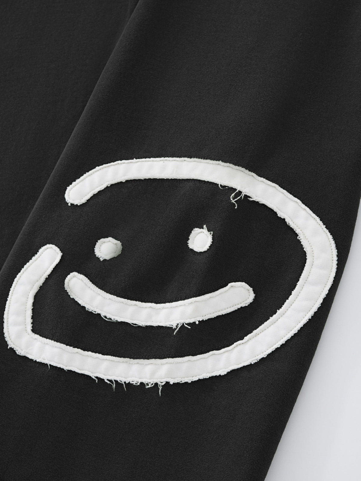 SMILEY PATCH SWEATPANTS - VINTAGE BLACK