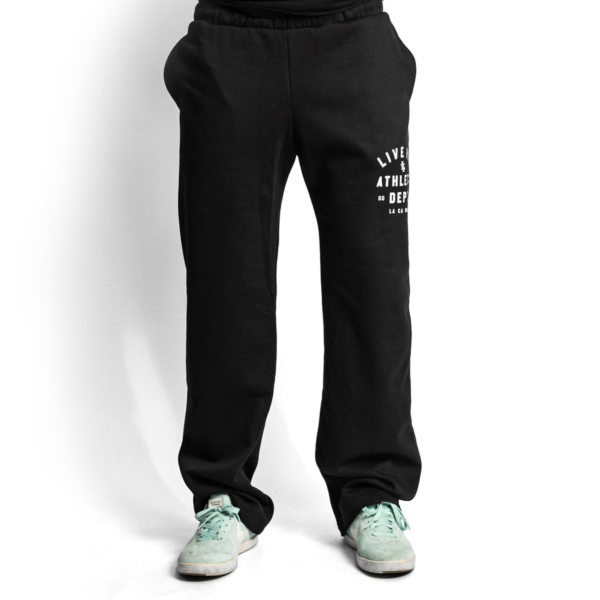 Athletic Department Straight Leg Sweatpants - Black