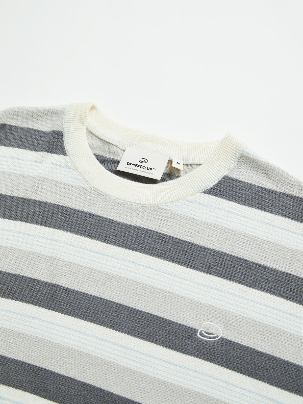 STRIPED LONG SLEEVE - LIGHT GREY