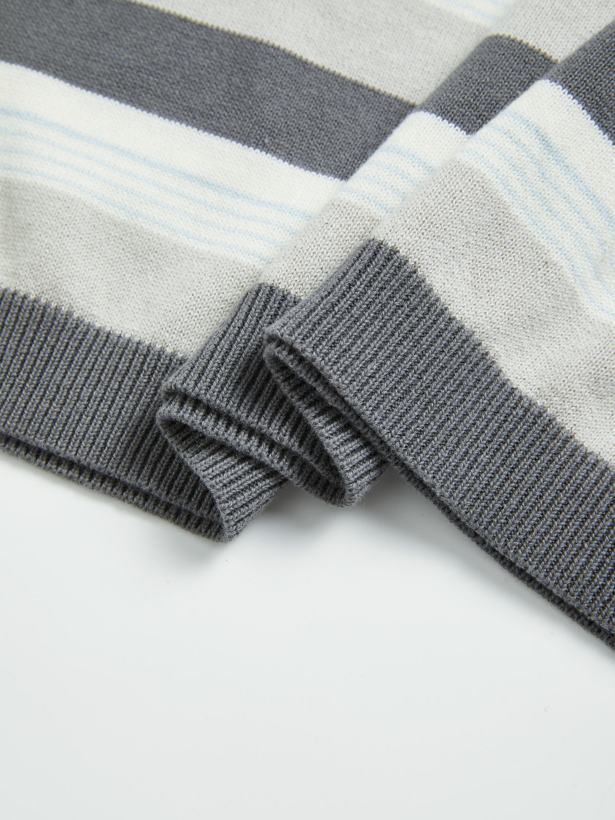 STRIPED LONG SLEEVE - LIGHT GREY
