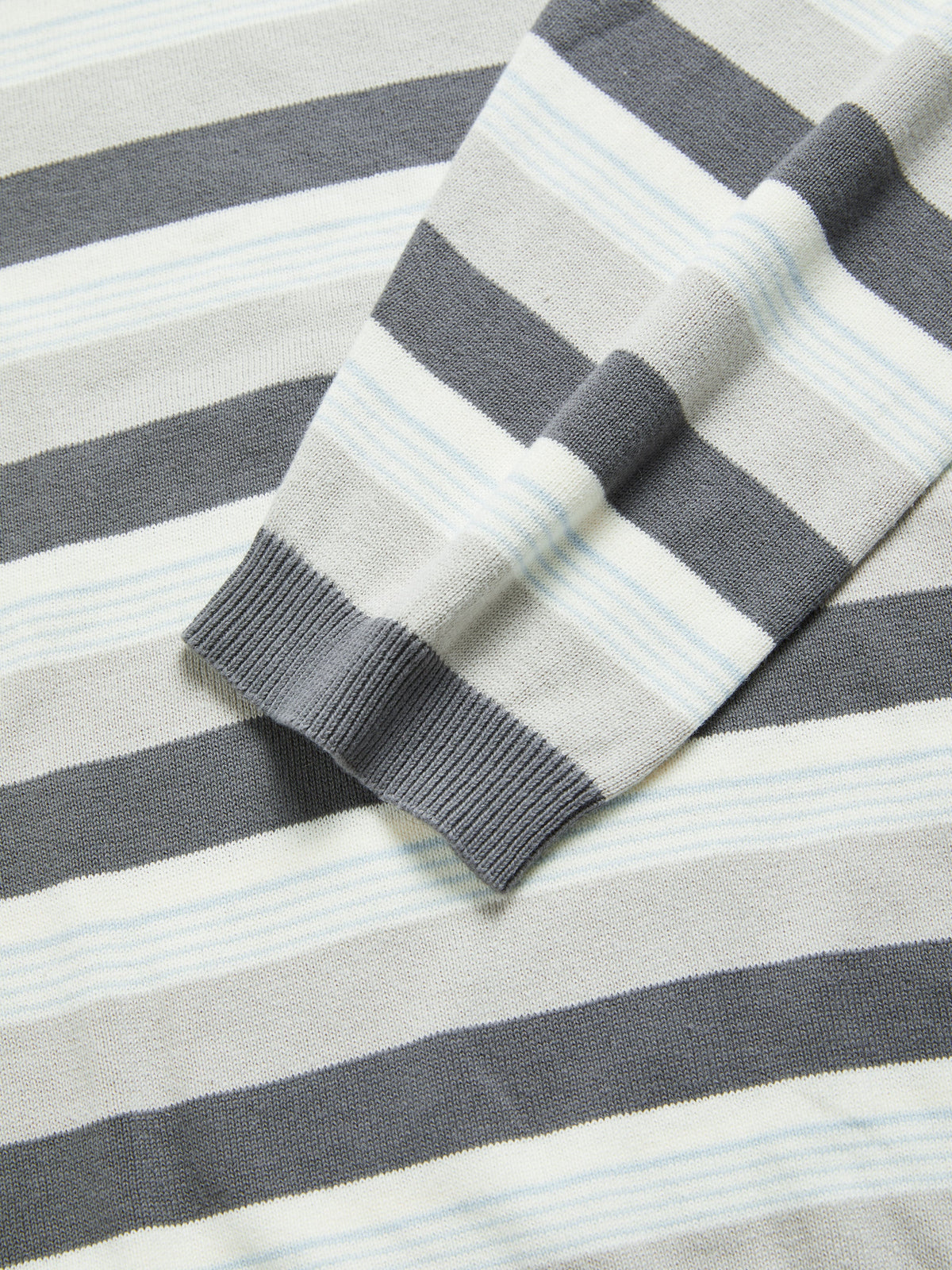 STRIPED LONG SLEEVE - LIGHT GREY