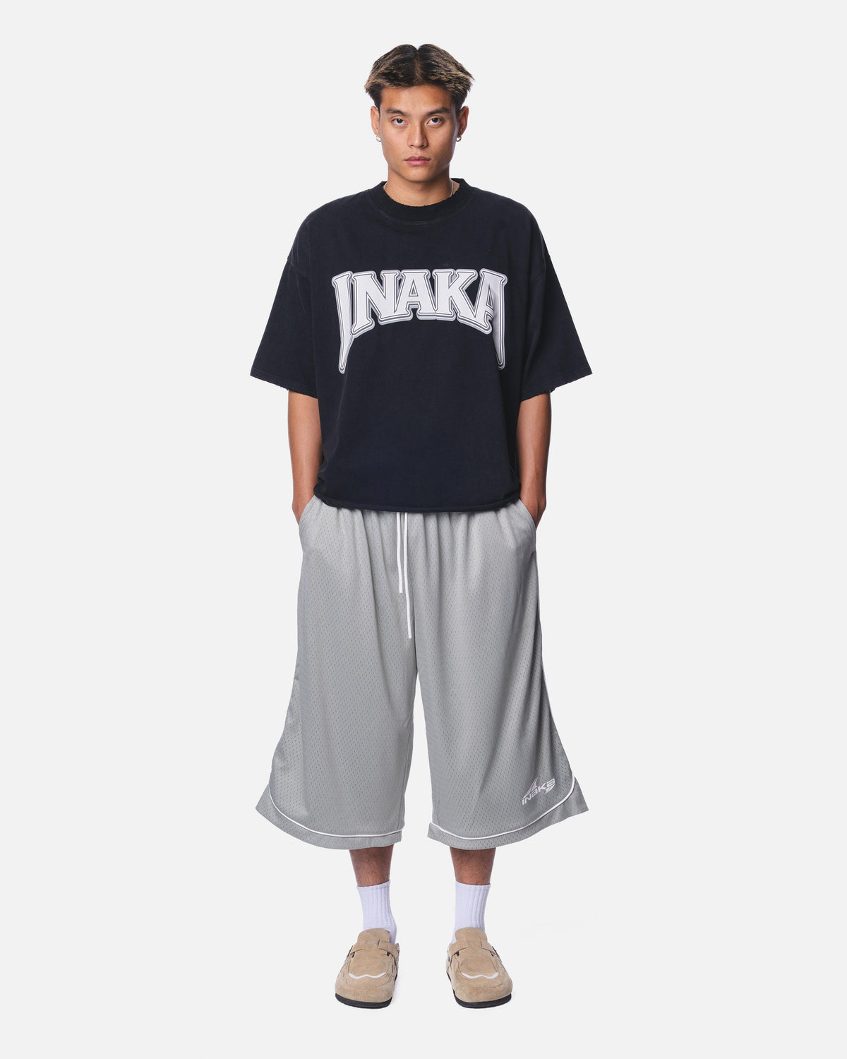 3/4 MESH SHORTS - STONE