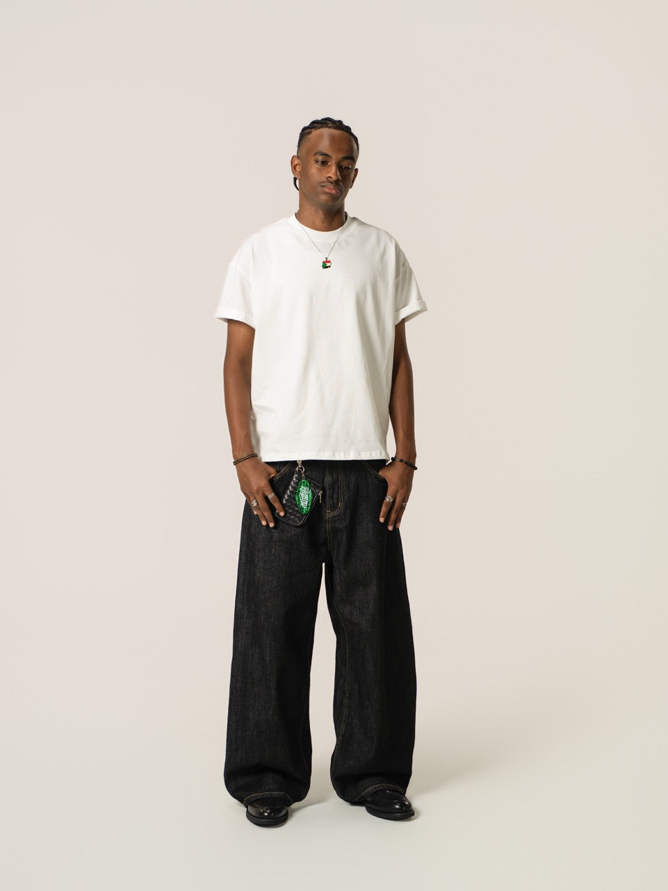 Drop Shoulder T-shirt - White