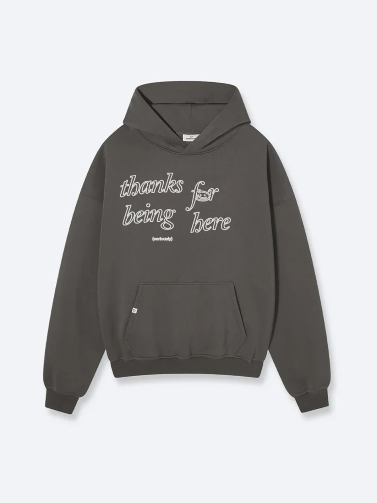 THANKS FOR BEING HERE V2 HOODIE - BURNT FOG