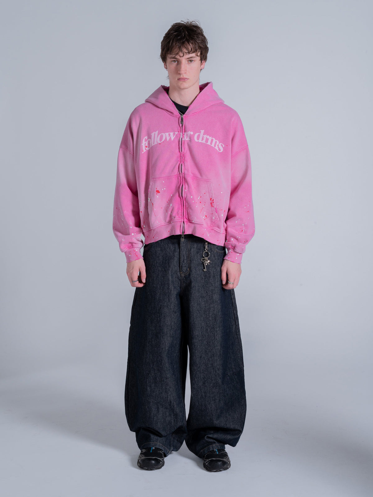 FOLLOW UR DRMS ZIP UP - VINTAGE PINK