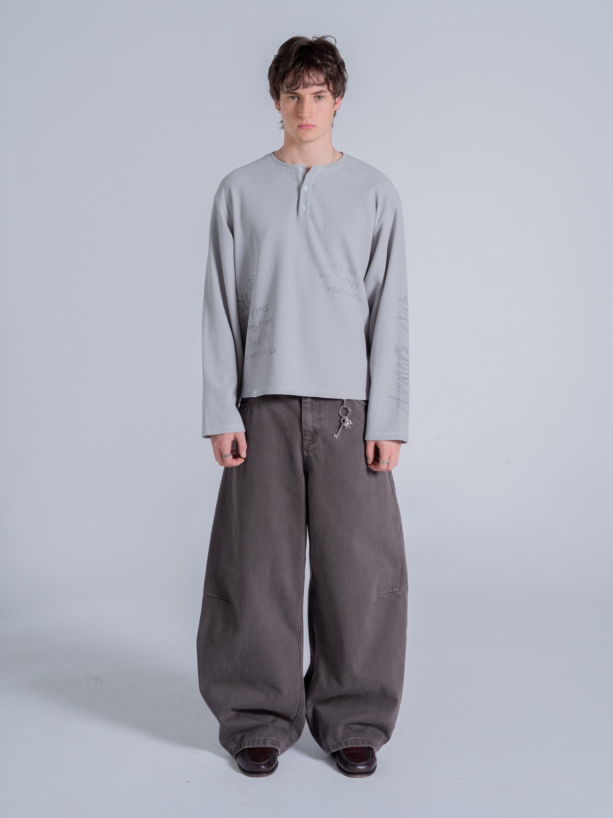 PURSUIT WAFFLE HENLEY - GREY